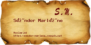 Sándor Marléne névjegykártya